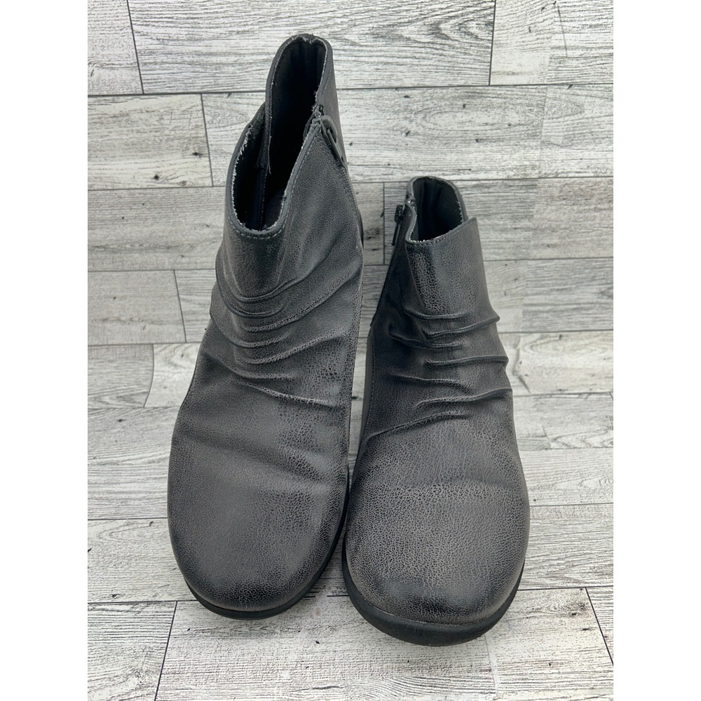 Clarks Cloudsteppers‎ Sillian Tino Grey Ruched Ankle Boots Women 7M 261204774045